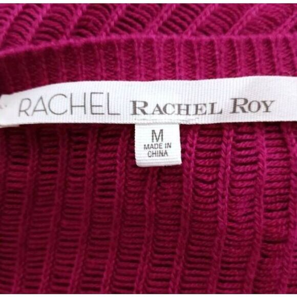 RACHEL RACHEL ROY SANGRIA LONG-SLEEVED V-NECKLINE PULLOVER SZ.M GUC. - Picture 5 of 6
